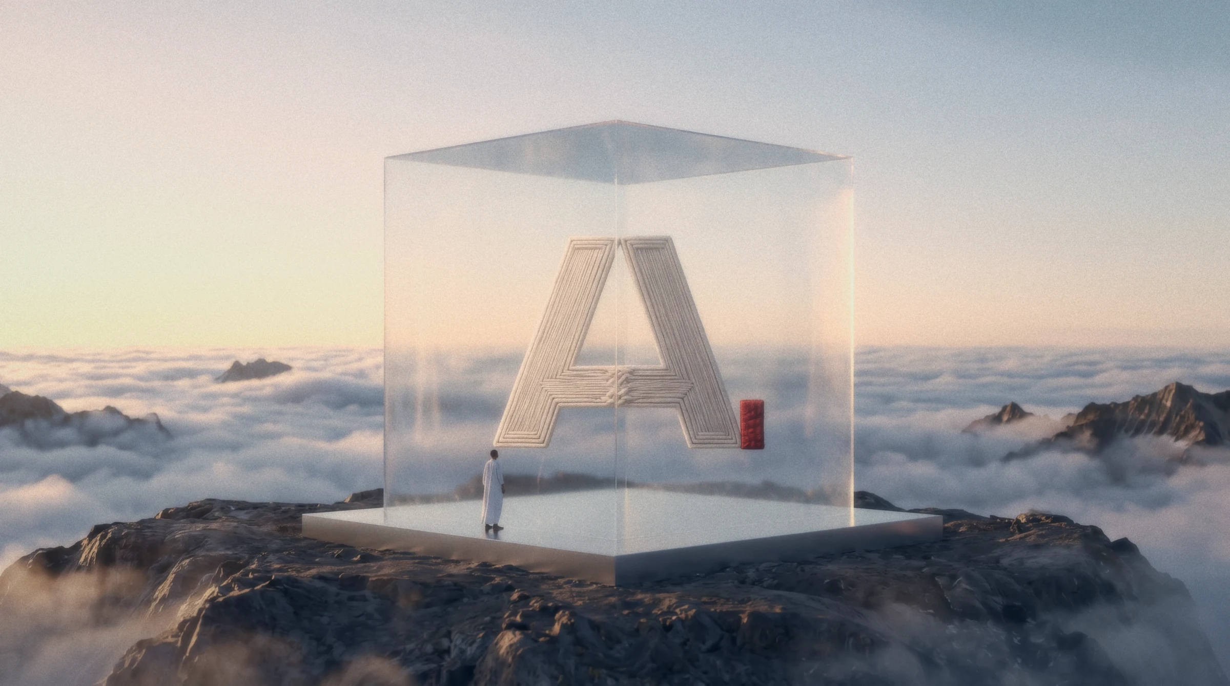 The AUTR glass cube above a sea of clouds