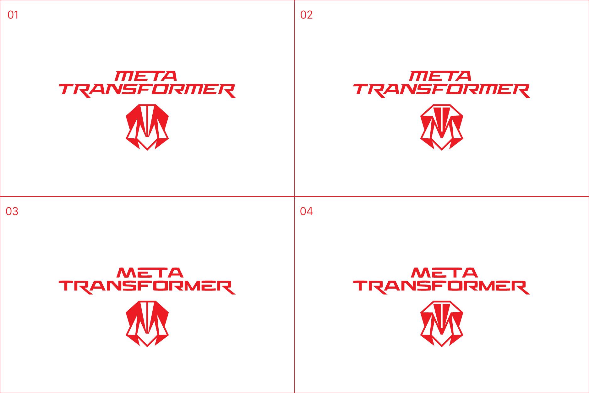 Refined Meta Transformer logo lockups