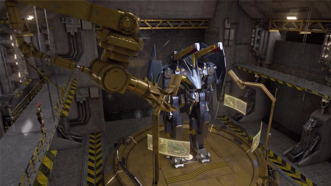 Meta Transformer inside the game hangar